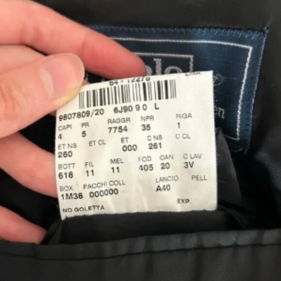 Polo Ralph Lauren Made in Italy Cashmere Blazer Jacket in Black Size 42L Office - Picture 14 of 14